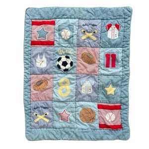 Lambs & Ivy Sports Patchwork Baby Quilt